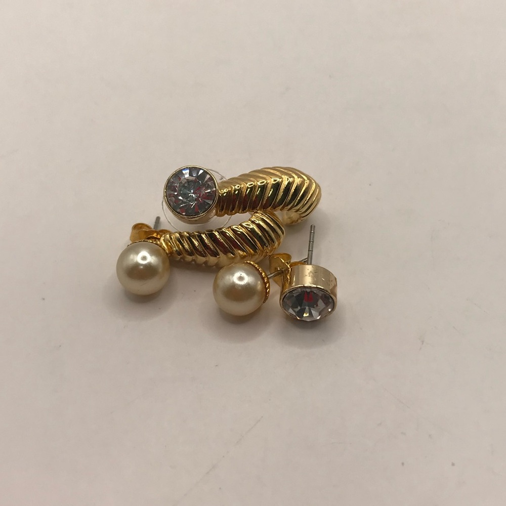 Gold-Tone Convertible Earrings - Picture 6 of 8